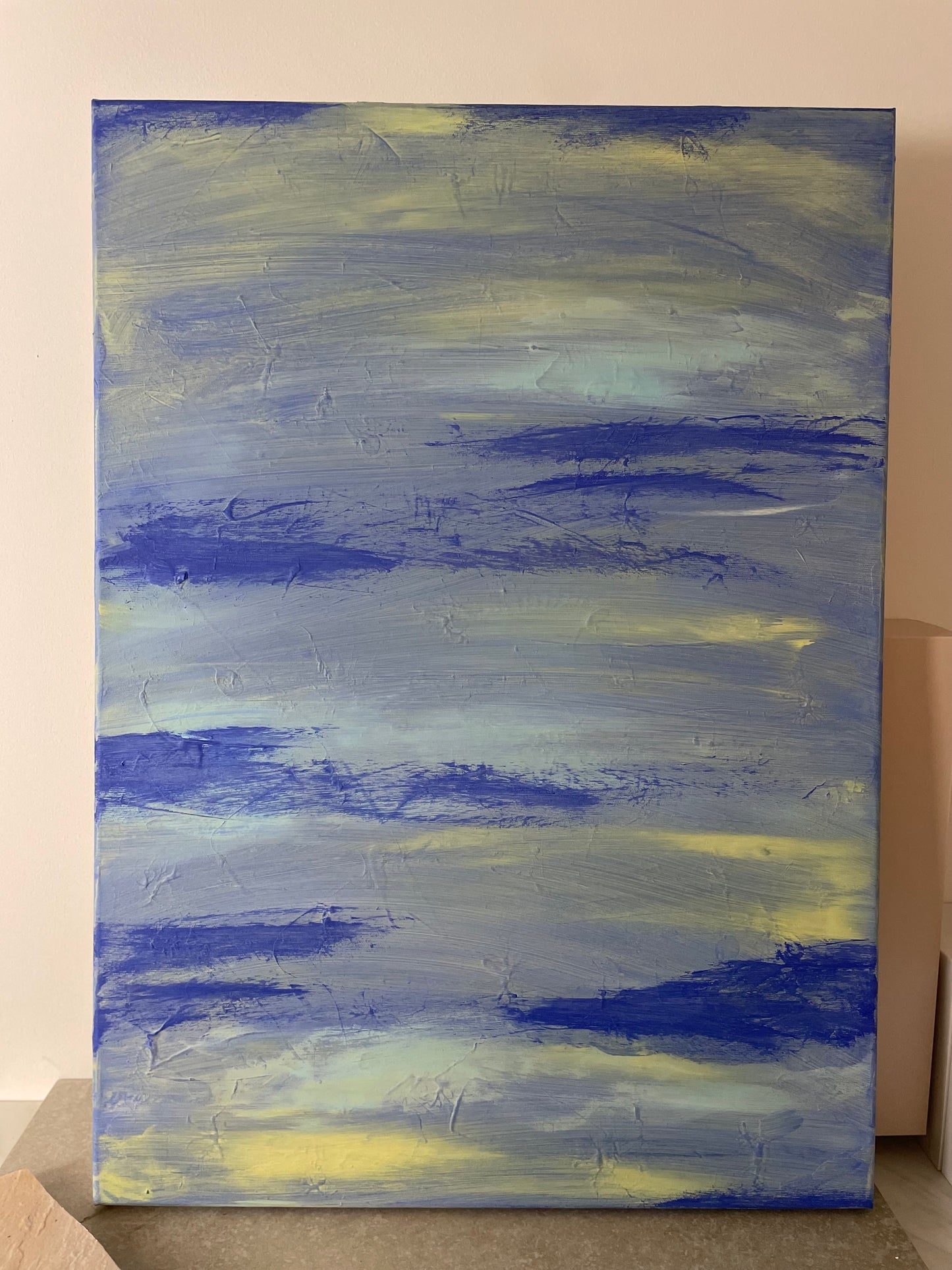 SOLD - Blaugrüne Wolken // 50x70 cm
