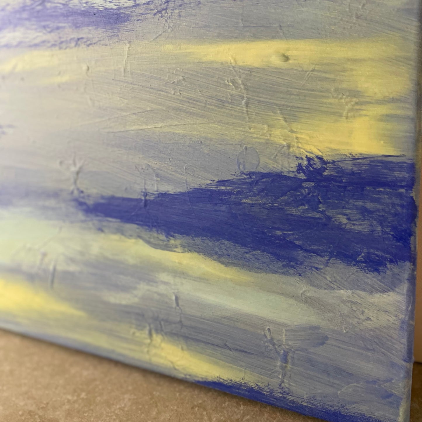 SOLD - Blaugrüne Wolken // 50x70 cm