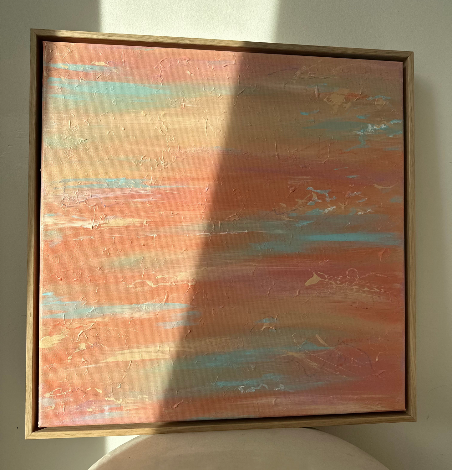 abstract sunset painting on canvas