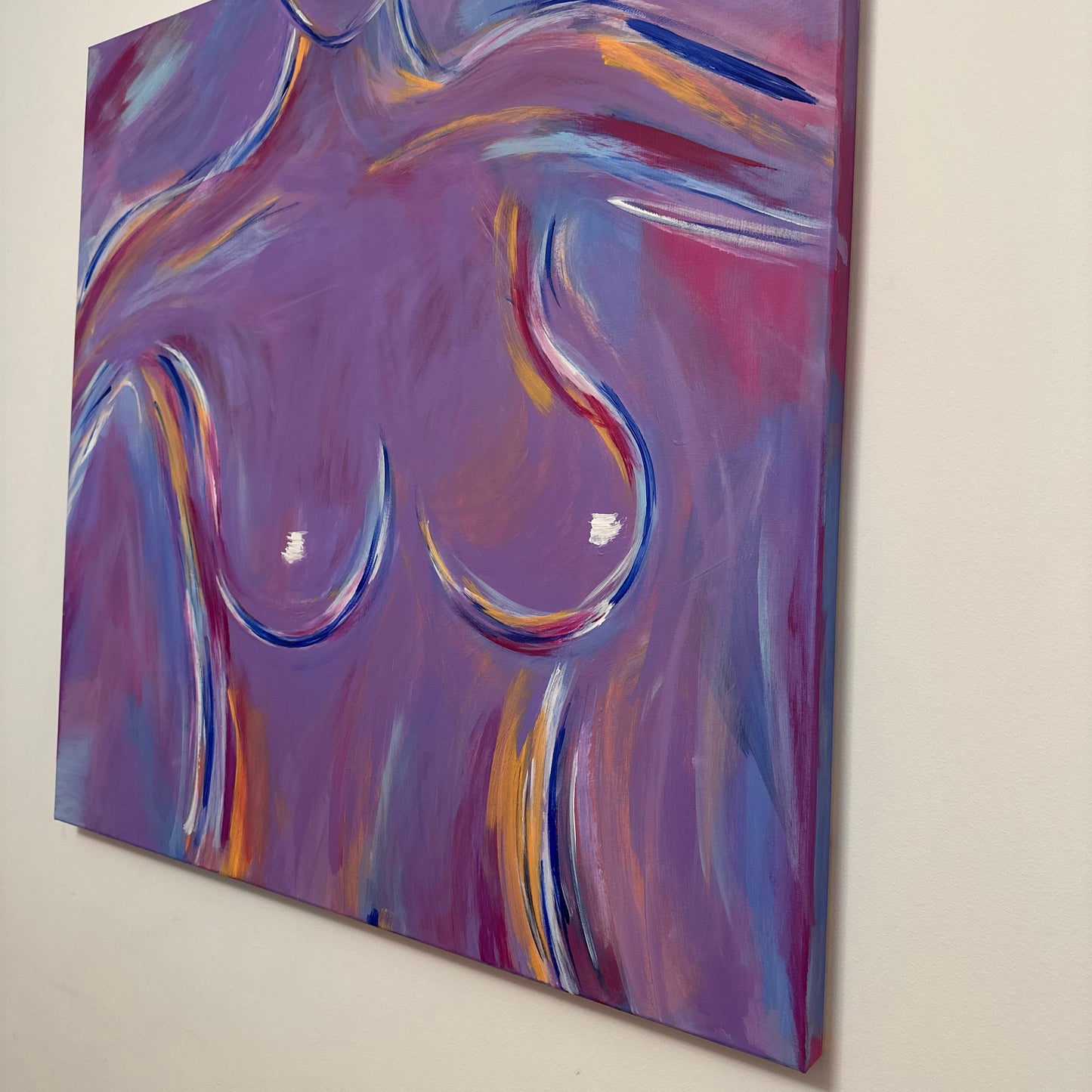 bright and colorful original art on canvas