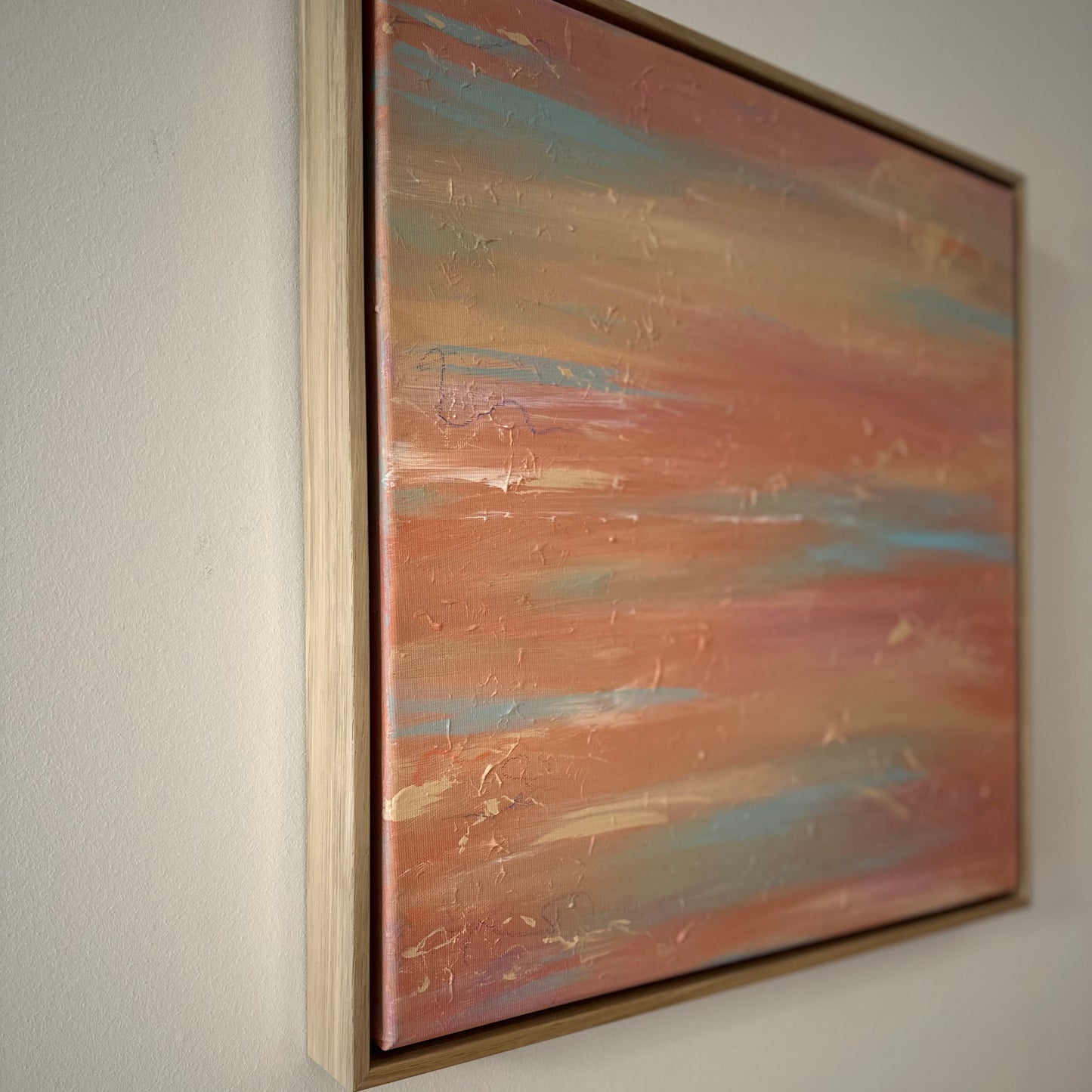 Sunset painting with acrylic paint and pastel chalks