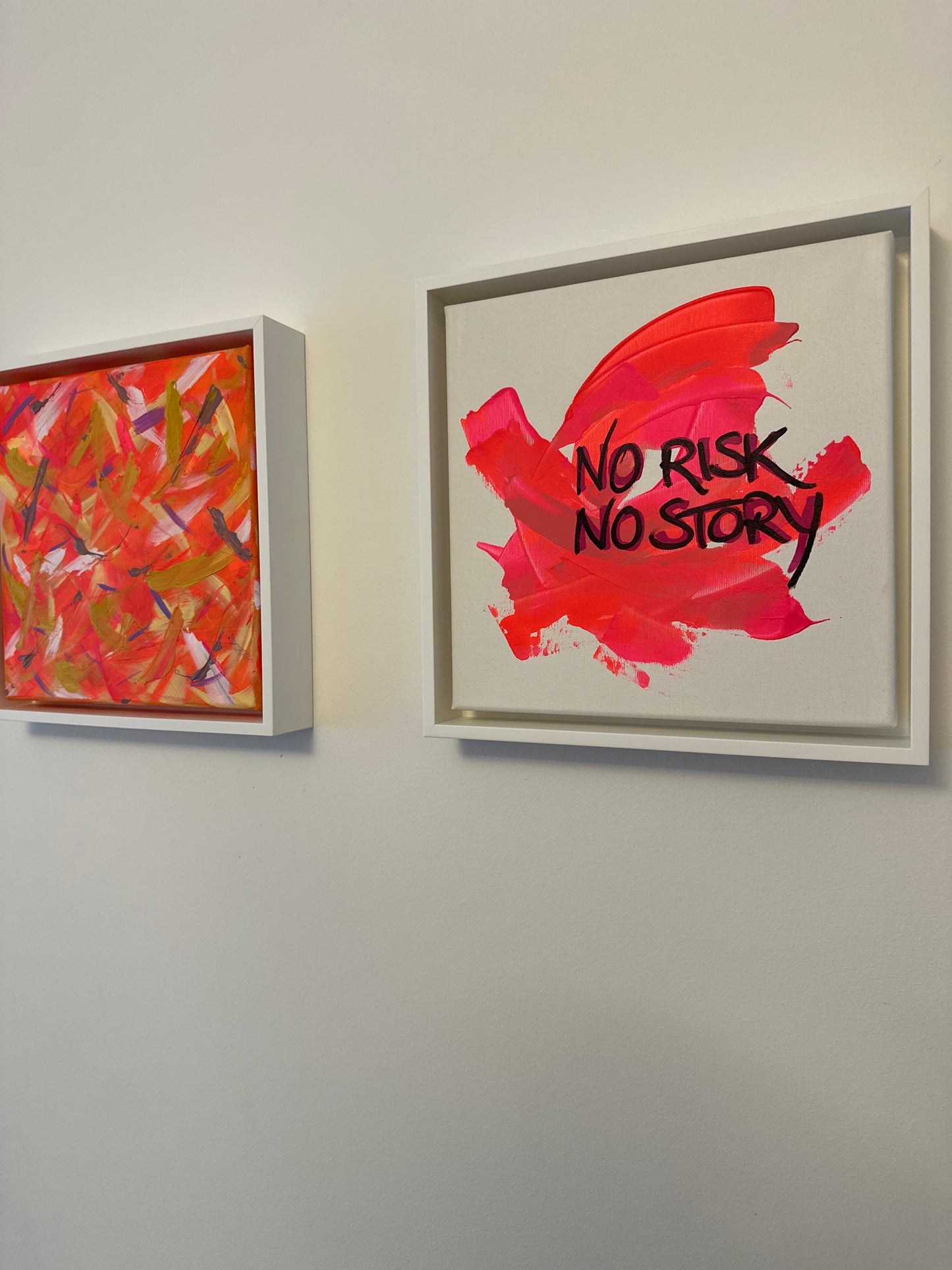 original painting with canvas floater frame