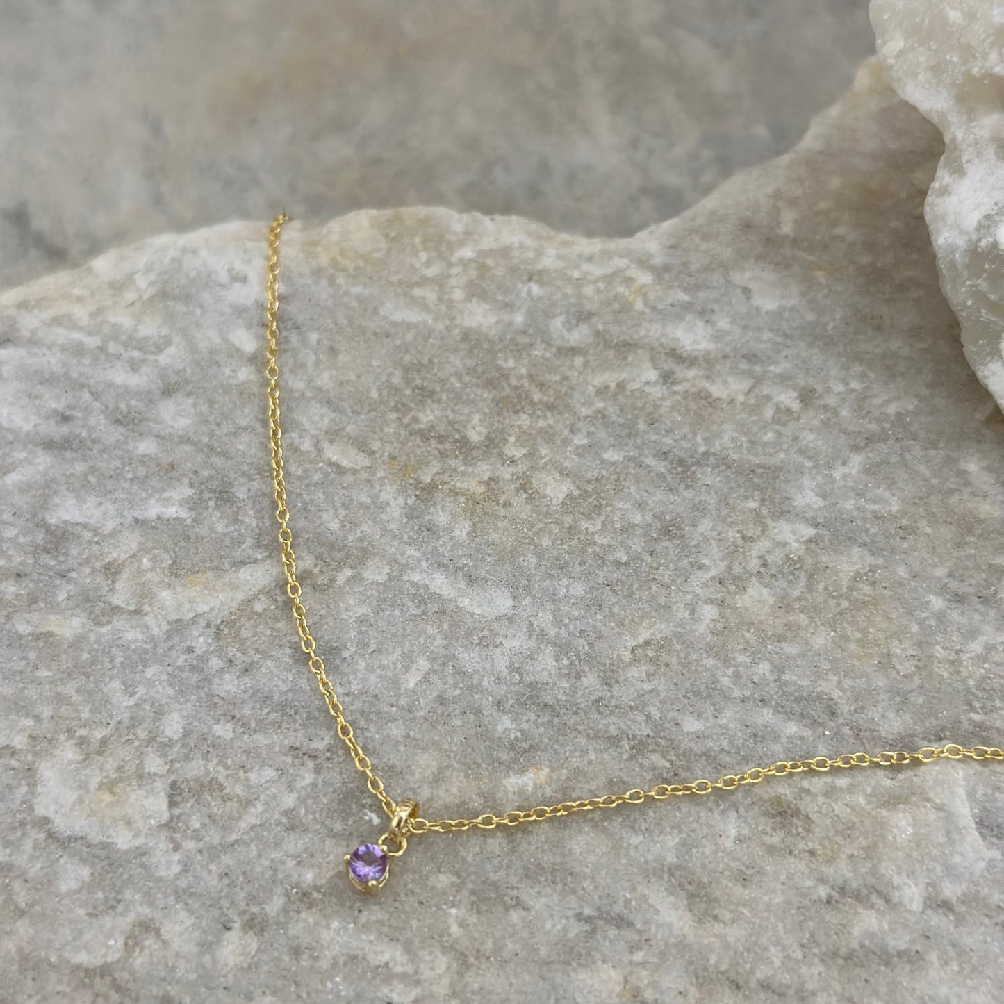Geburtsstein Kette Amethyst Februar