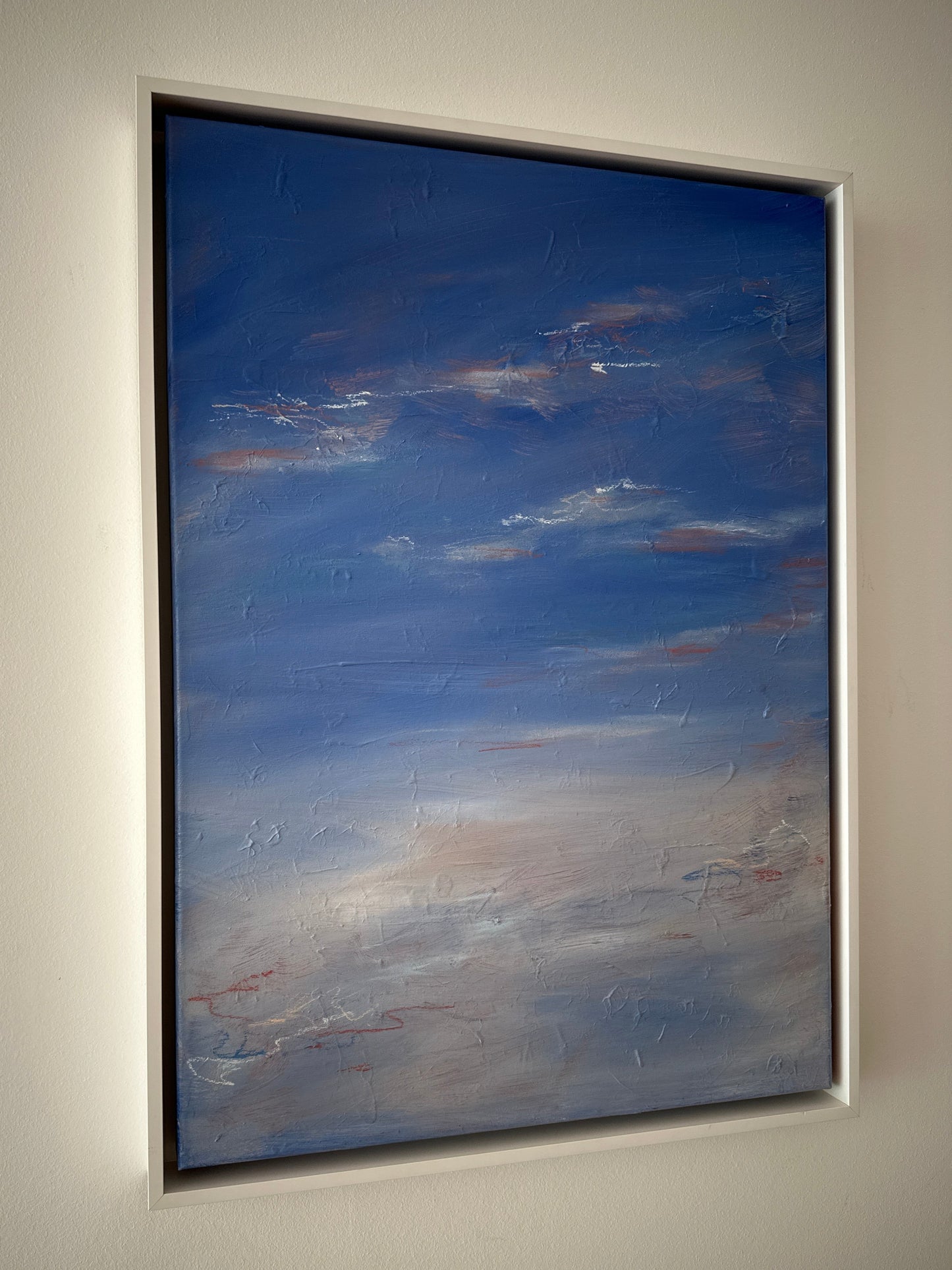 blue and white abstract art