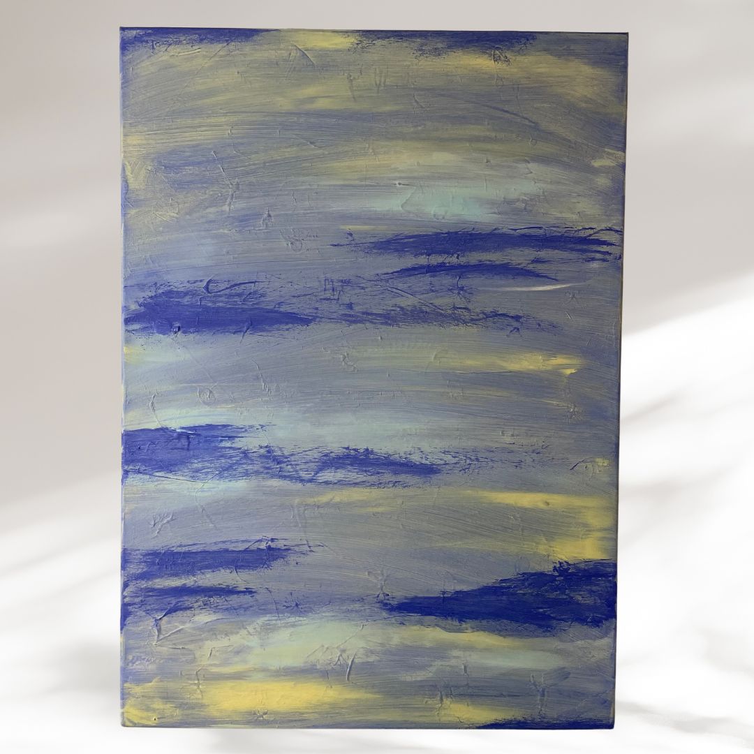 SOLD - Blaugrüne Wolken // 50x70 cm