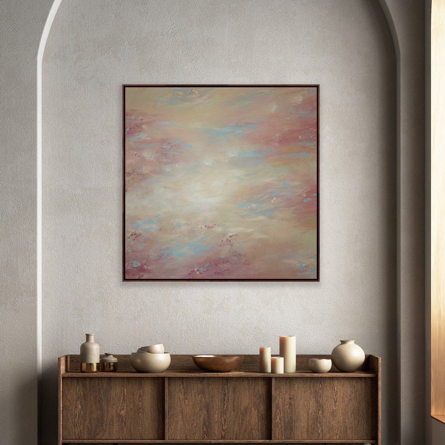 painting in a warm interior