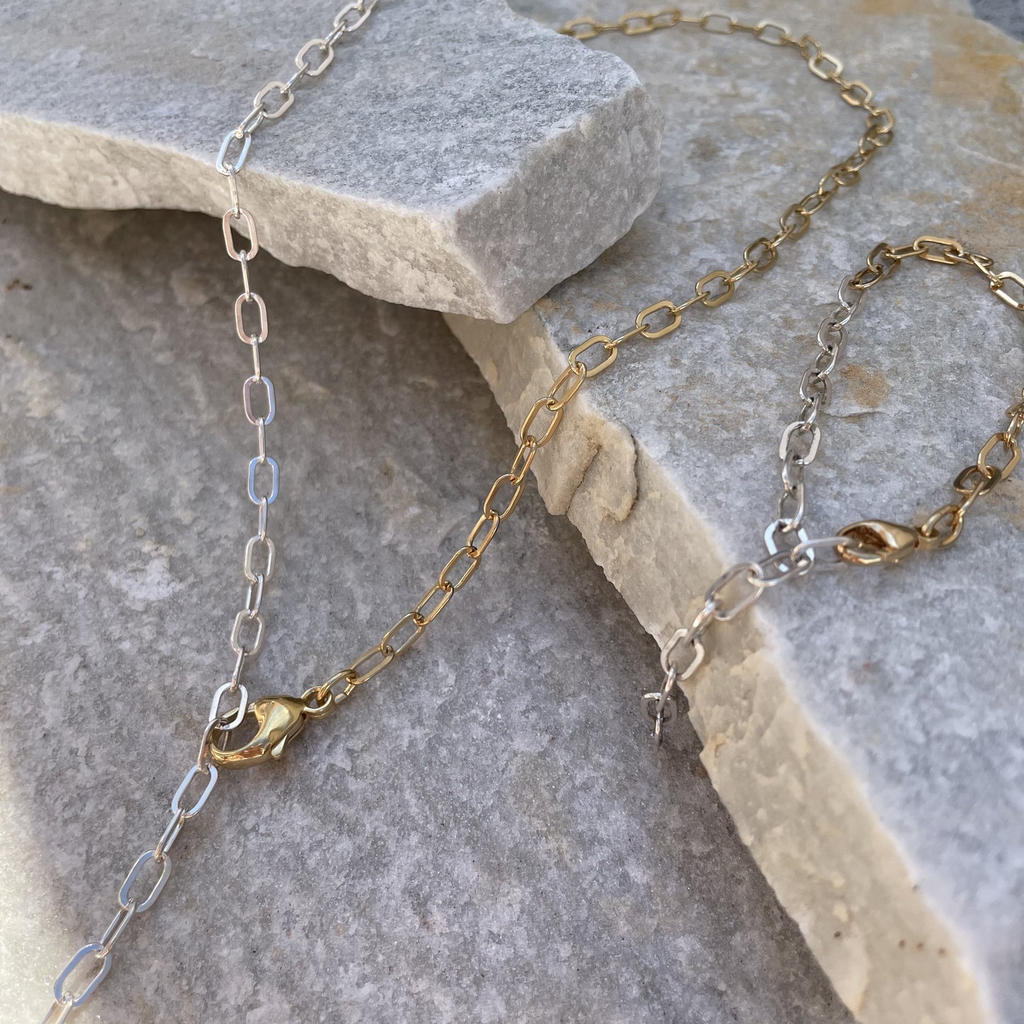 Grace Set SILBER/GOLD - Halskette & Armkette - bicolor