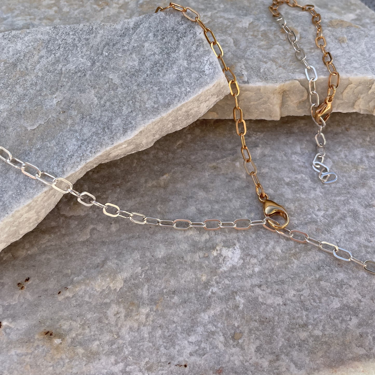 Grace Set SILBER/ROSÉGOLD - Halskette & Armkette - bicolor