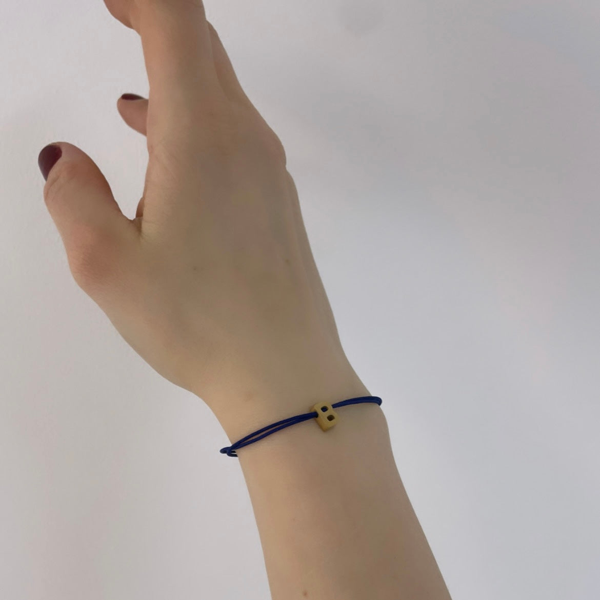 Lettre Armband BLAU/GOLD